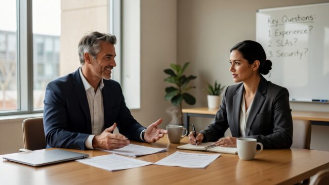 What to Ask Before Hiring a Managed Service Provider Featured Image Hiring a managed service provider? Ask these practical questions first to avoid gaps in support, security, and service quality.