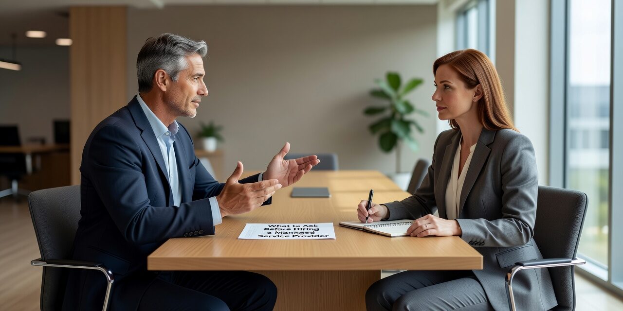 Know what to ask before hiring a managed service provider. Covers scope, SLAs, security responsibilities, backups, and contract red flags.