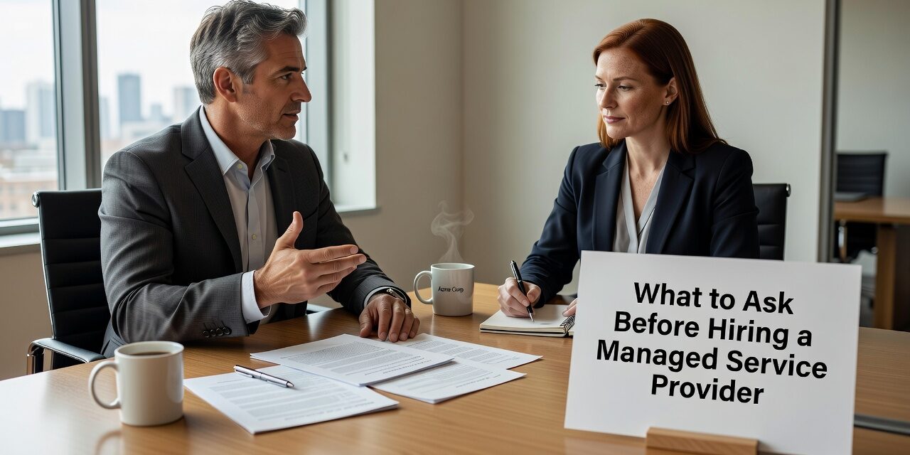 What to Ask Before Hiring a Managed Service Provider Featured Image Know what to ask before hiring a managed service provider. A practical guide for business owners evaluating MSP contracts, support models, and security.