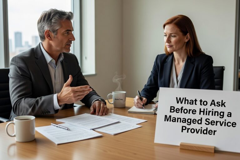 What to Ask Before Hiring a Managed Service Provider Featured Image Know what to ask before hiring a managed service provider. A practical guide for business owners evaluating MSP contracts, support models, and security.