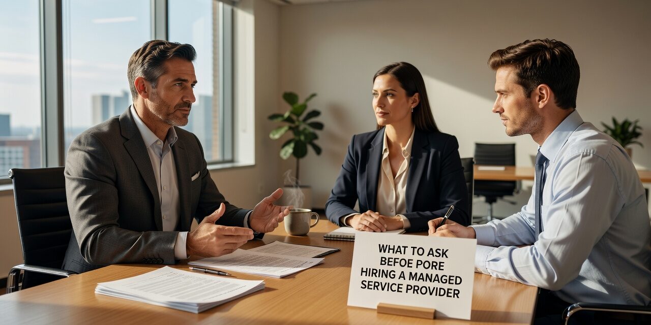 What to Ask Before Hiring a Managed Service Provider Featured Image Before hiring an IT provider, ask these practical questions about service scope, security, backups, communication, and contracts. A guide for business decision-makers.