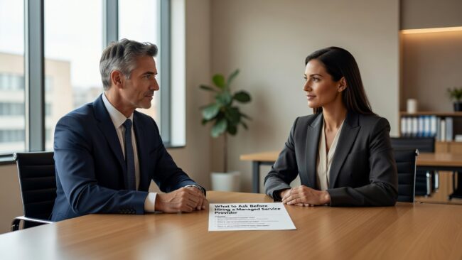 What to Ask Before Hiring a Managed Service Provider Featured Image Know what to ask before hiring a managed service provider. A practical guide for business owners evaluating IT support contracts and coverage.