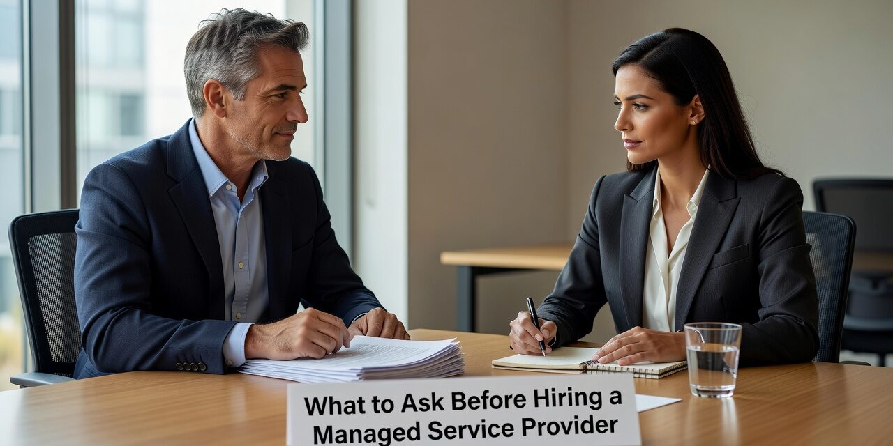 What to Ask Before Hiring a Managed Service Provider Featured Image Know what to ask before hiring a managed service provider. Practical questions on support, contracts, security, and fit for business owners and managers.