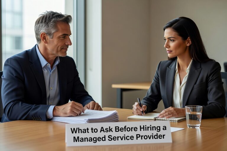What to Ask Before Hiring a Managed Service Provider Featured Image Know what to ask before hiring a managed service provider. Practical questions on support, contracts, security, and fit for business owners and managers.