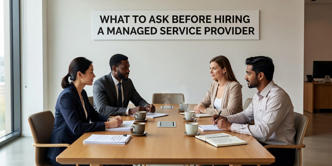 What to Ask Before Hiring a Managed Service Provider Featured Image Know what to ask before hiring a managed service provider. Practical questions on scope, SLAs, onboarding, security, and red flags to watch for.