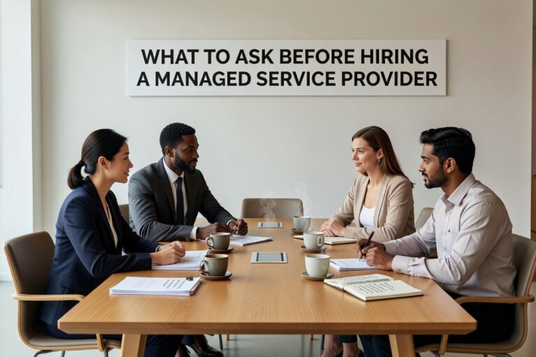 What to Ask Before Hiring a Managed Service Provider Featured Image Know what to ask before hiring a managed service provider. Practical questions on scope, SLAs, onboarding, security, and red flags to watch for.