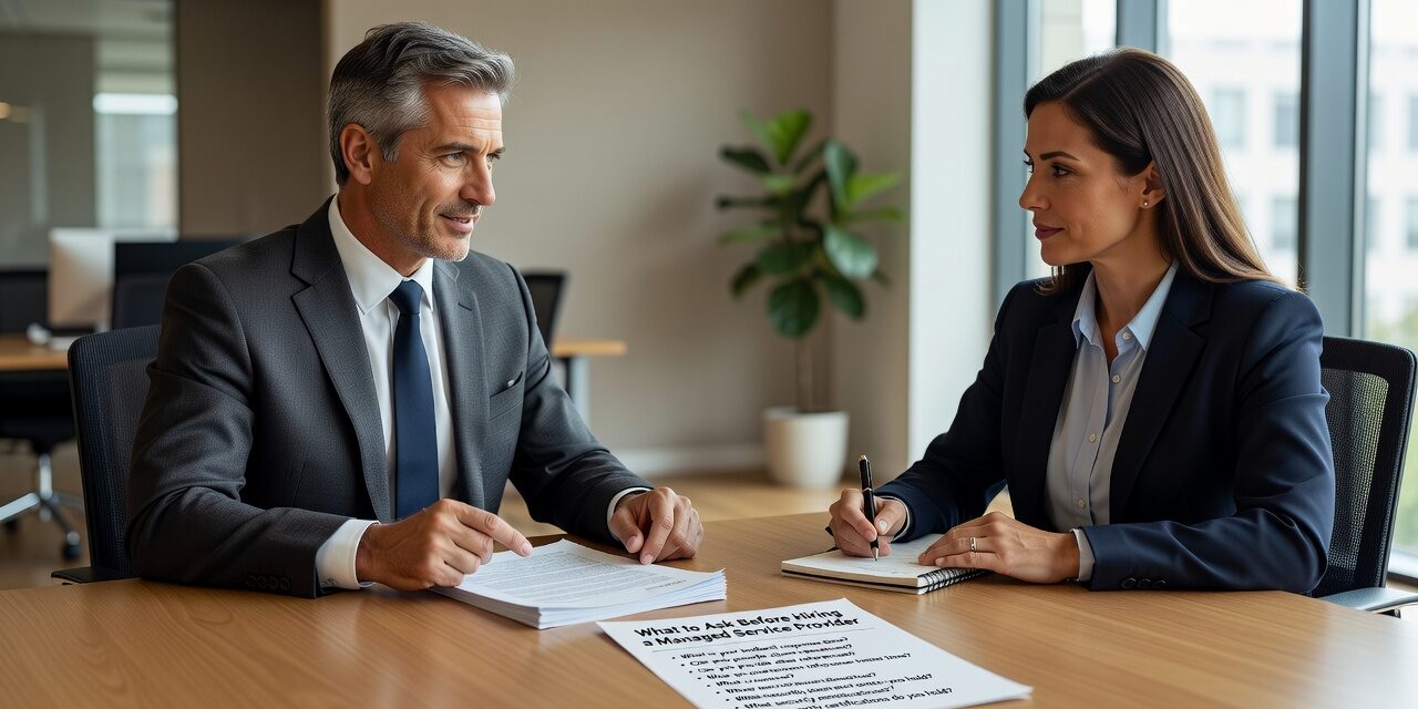 What to Ask Before Hiring a Managed Service Provider Featured Image Know what to ask before hiring a managed service provider. A practical guide covering contracts, response times, backup, and cybersecurity fit.