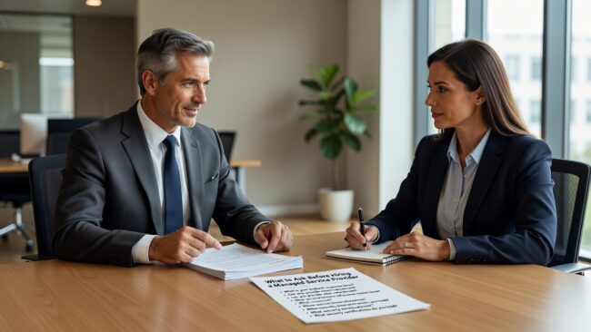 What to Ask Before Hiring a Managed Service Provider Featured Image Know what to ask before hiring a managed service provider. A practical guide covering contracts, response times, backup, and cybersecurity fit.