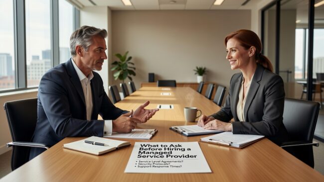 What to Ask Before Hiring a Managed Service Provider Featured Image Know what to ask before hiring a managed service provider. A practical guide for business owners covering support, security, contracts, and red flags.
