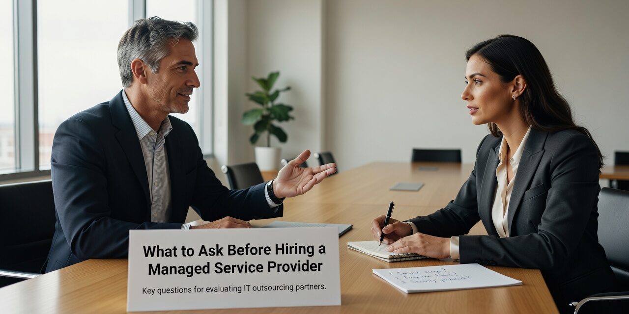 What to Ask Before Hiring a Managed Service Provider Featured Image Know what to ask before hiring a managed service provider. A practical guide covering SLAs, security, backup testing, contracts, and red flags to watch for.