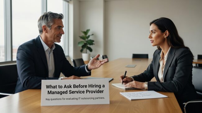 What to Ask Before Hiring a Managed Service Provider Featured Image Know what to ask before hiring a managed service provider. A practical guide covering SLAs, security, backup testing, contracts, and red flags to watch for.