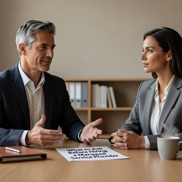 Know what to ask before hiring a managed service provider. Practical questions on response times, documentation, scope, and cybersecurity for business leaders.