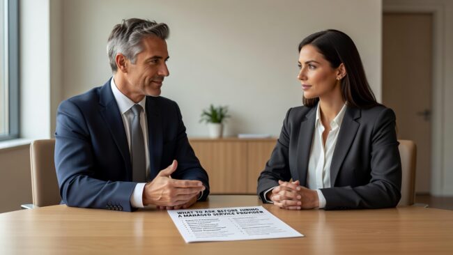What to Ask Before Hiring a Managed Service Provider Featured Image Before hiring an MSP, ask these practical questions about scope, SLAs, cybersecurity, and onboarding to avoid common and costly mistakes.