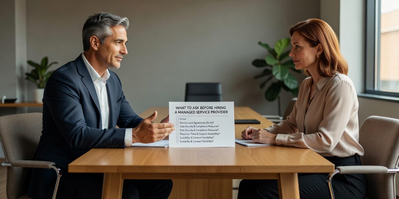 What to Ask Before Hiring a Managed Service Provider Featured Image Know what to ask before hiring a managed service provider. A practical guide for business owners and managers evaluating IT support options.
