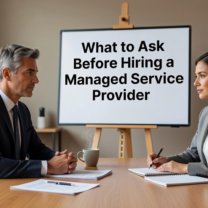 What to Ask Before Hiring a Managed Service Provider Featured Image Hiring an IT provider? Here are the key questions to ask about coverage, response time, security, backups, and exit terms before you sign anything.