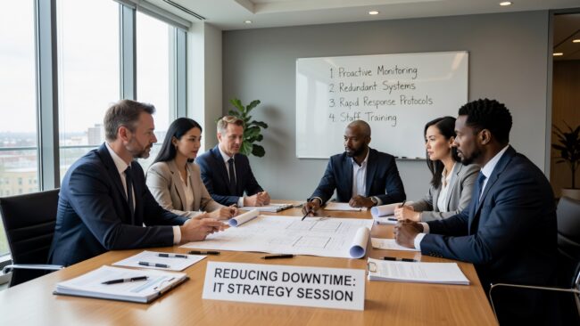 How to Reduce Business Downtime From IT Issues Featured Image Practical steps to reduce business downtime from IT issues—covering monitoring, vendor accountability, backups, and help desk response standards.