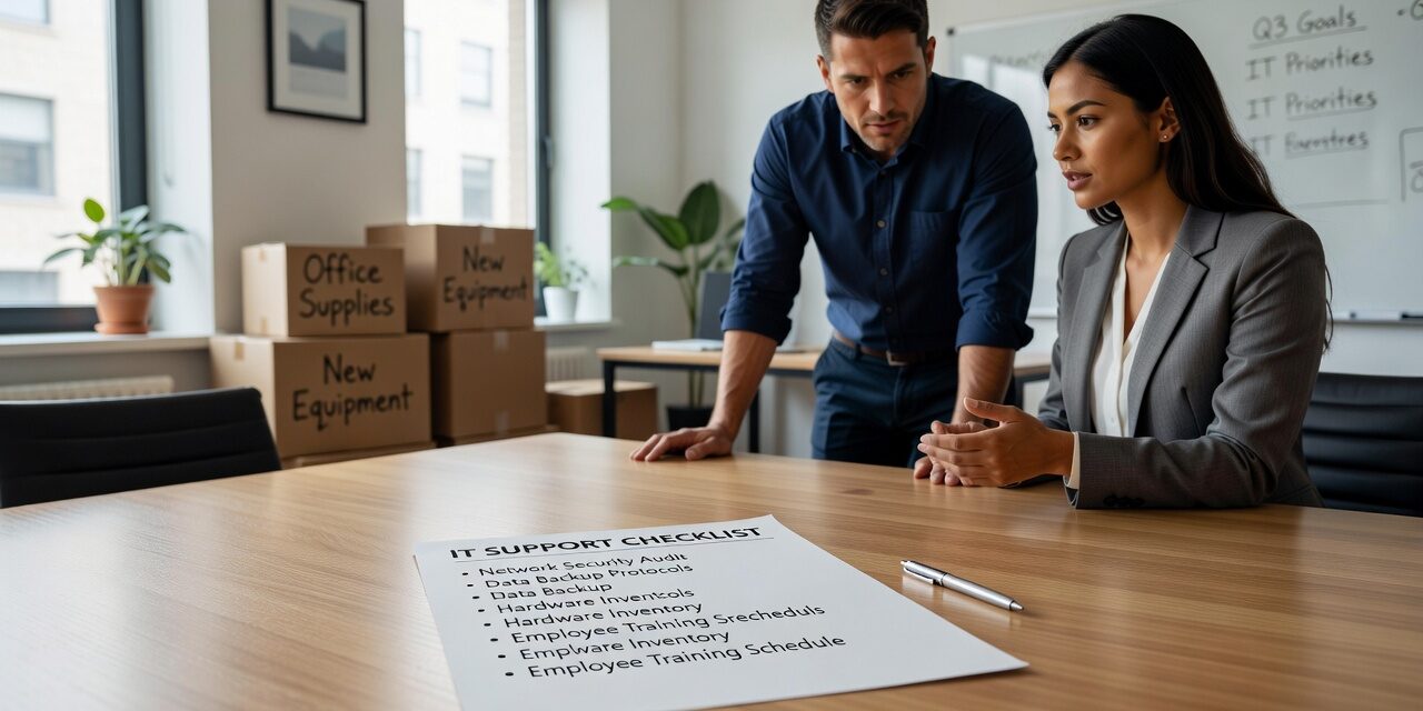 IT Support Checklist for Growing Businesses Featured Image A practical IT support checklist for growing businesses covering help desk gaps, backup testing, vendor management, and downtime prevention.