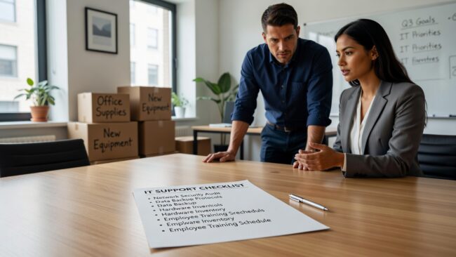 IT Support Checklist for Growing Businesses Featured Image A practical IT support checklist for growing businesses covering help desk gaps, backup testing, vendor management, and downtime prevention.