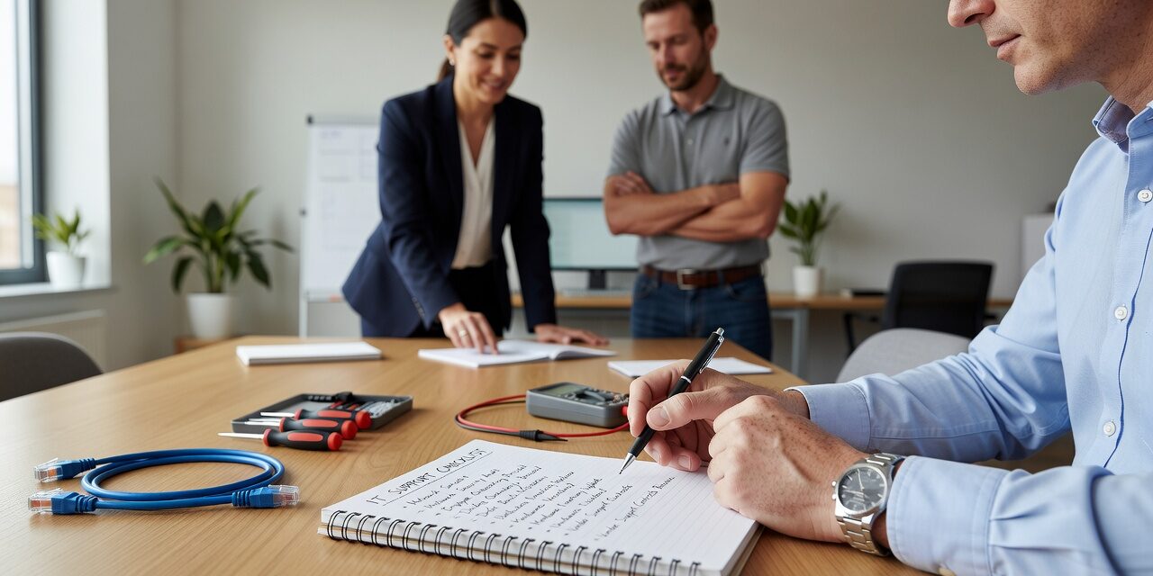 A practical IT support checklist for growing businesses covering help desk, backups, user access, documentation, and multi-location gaps.