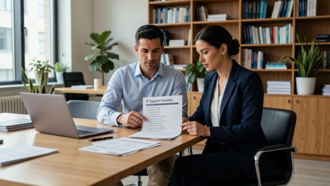 IT Support Checklist for Growing Businesses Featured Image Use this practical IT support checklist to find gaps in security, backup, help desk coverage, and vendor management before they cause downtime.