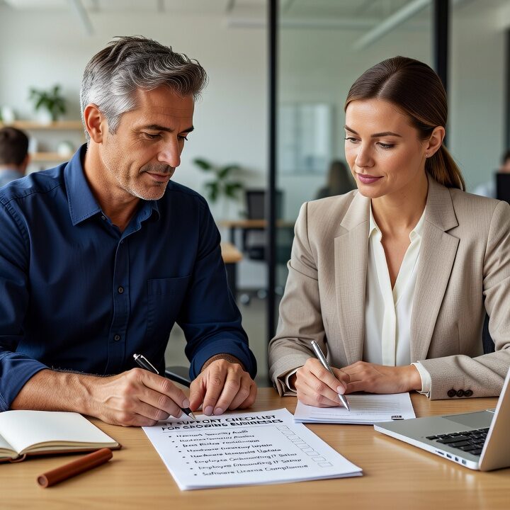 IT Support Checklist for Growing Businesses Featured Image A practical IT support checklist for growing businesses covering help desk, backups, cybersecurity, network reliability, and technology planning.