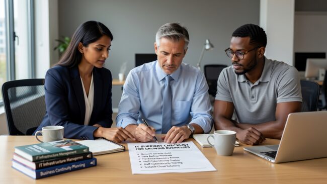 IT Support Checklist for Growing Businesses Featured Image Use this IT support checklist for growing businesses to find gaps in help desk coverage, backups, security, and vendor accountability before they cause downtime.