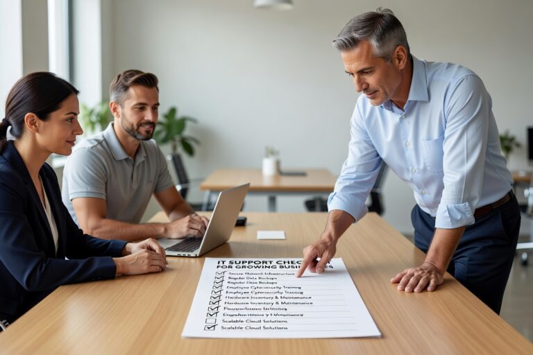 IT Support Checklist for Growing Businesses Featured Image A practical IT support checklist for growing businesses — covering monitoring, security, backups, vendor gaps, and when to reassess your IT strategy.