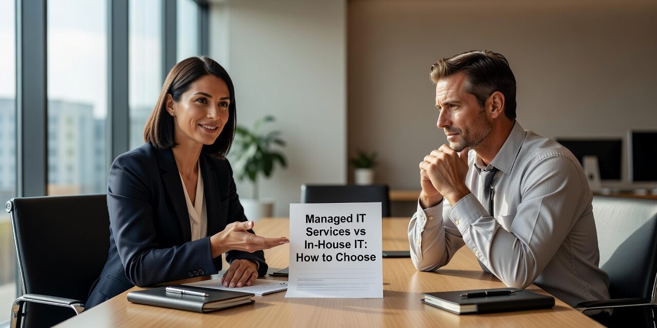 Managed IT Services vs In-House IT: How to Choose Featured Image Weighing managed IT services vs in-house IT? This guide helps business owners and managers compare costs, coverage gaps, and when each model makes sense.