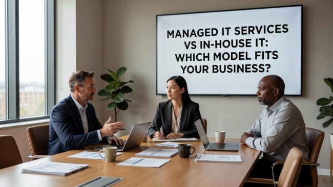 Managed IT Services vs In-House IT: Which Model Fits Your Business? Featured Image Comparing managed IT services vs in-house IT? This guide helps business owners and ops leaders weigh costs, coverage, and control before deciding.
