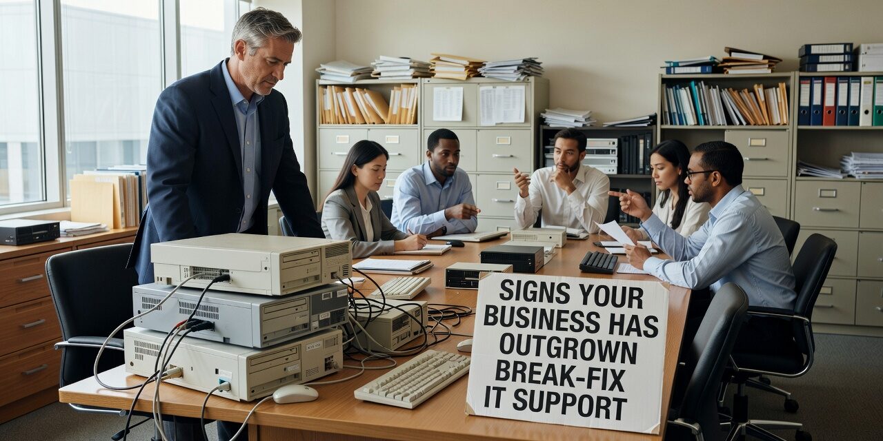 Signs Your Business Has Outgrown Break-Fix IT Support Featured Image Recurring outages, unpredictable IT costs, and slow onboarding are signs your business has outgrown break-fix IT support. Here's what to watch for.