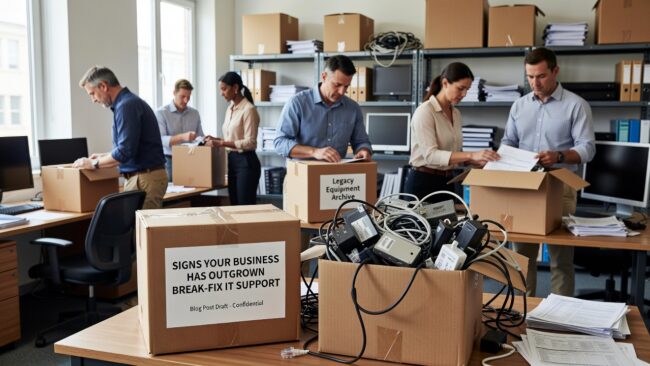 Signs Your Business Has Outgrown Break-Fix IT Support Featured Image Recurring IT problems, slow support, and security gaps are signs your business has outgrown break-fix IT. Learn what to watch for and when to make a change.