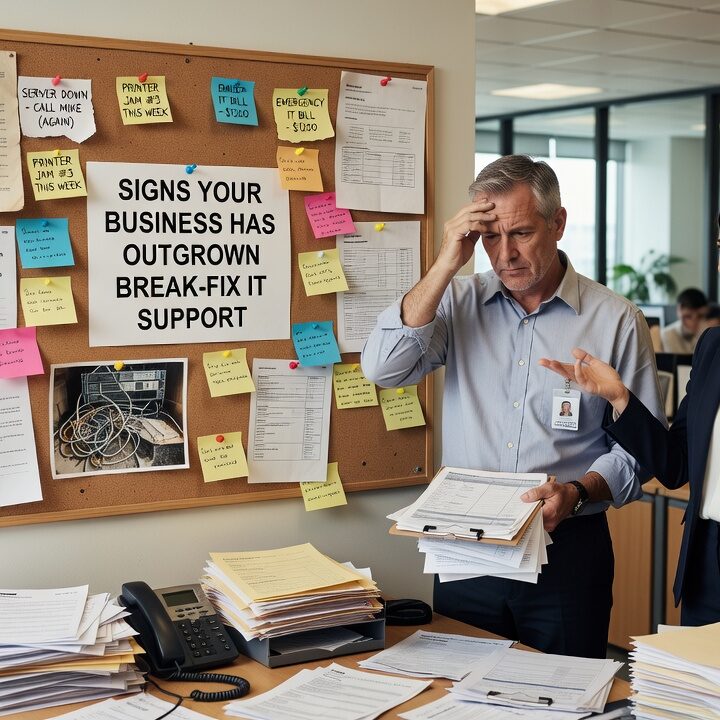 Recurring outages, security gaps, and scattered vendors are signs your business has outgrown break-fix IT support. Here's how to know it's time to switch.