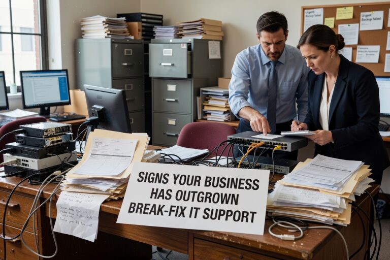Signs Your Business Has Outgrown Break-Fix IT Support Featured Image Recognizing the signs your business has outgrown break-fix IT support can save you from costly downtime, recurring problems, and avoidable security gaps.