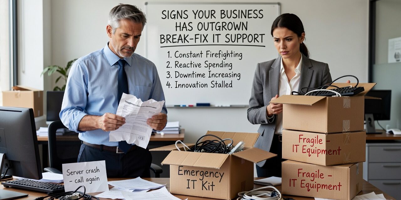 Signs Your Business Has Outgrown Break-Fix IT Support Featured Image Still using break-fix IT support? Learn the key signs your business has outgrown it and when a proactive IT model makes more sense.