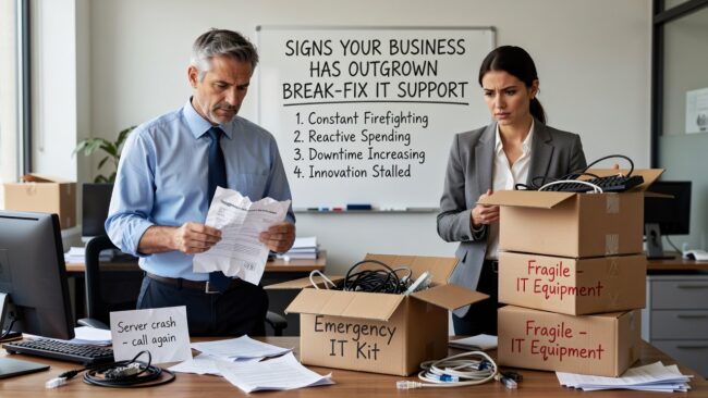 Signs Your Business Has Outgrown Break-Fix IT Support Featured Image Still using break-fix IT support? Learn the key signs your business has outgrown it and when a proactive IT model makes more sense.