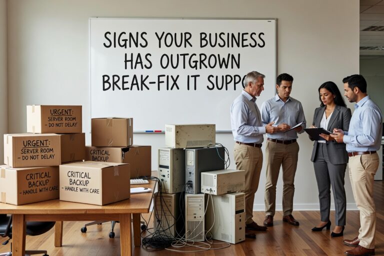 Learn the signs your business has outgrown break-fix IT support — recurring issues, slow response times, zero planning, and unpredictable costs.