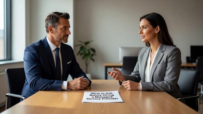 What to Ask Before Hiring a Managed Service Provider Featured Image Know what to ask before hiring a managed service provider. Practical questions on response times, backup, security, and contract terms for business decision-makers.