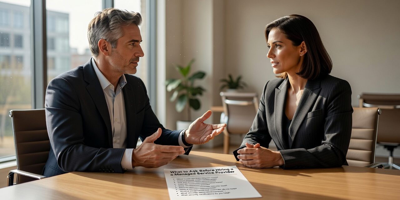What to Ask Before Hiring a Managed Service Provider Featured Image Know what to ask before hiring a managed service provider. Practical questions on coverage, backups, pricing, and communication for business decision-makers.