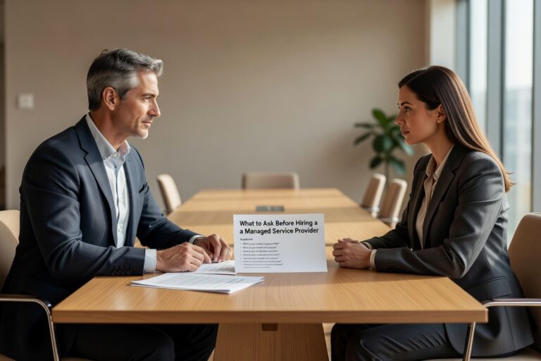 Know what to ask before hiring a managed service provider. Practical questions on scope, pricing, response times, and accountability for business decision-makers.