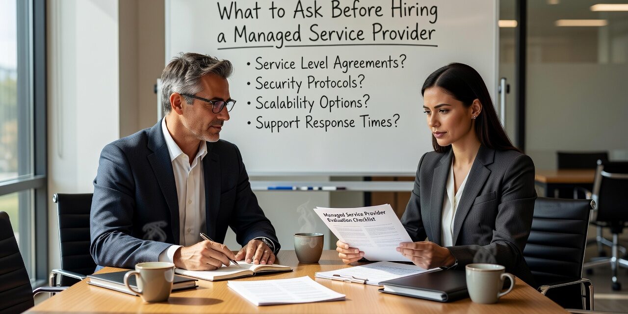 Know what to ask before hiring a managed service provider. A practical guide covering support, security, contracts, and disaster recovery for business owners.