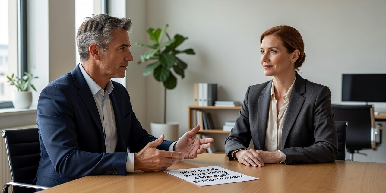 What to Ask Before Hiring a Managed Service Provider Featured Image Know what to ask before hiring a managed service provider. Practical questions covering response times, security, backup, pricing, and what to watch out for.