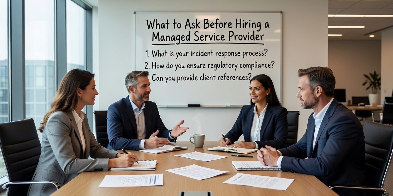 What to Ask Before Hiring a Managed Service Provider Featured Image Know what to ask before hiring a managed service provider. A practical guide for business owners and operations managers evaluating IT support options.