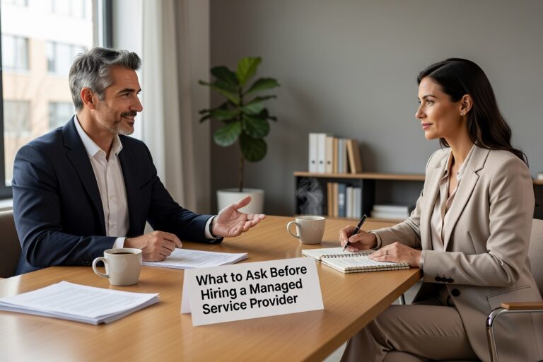 What to Ask Before Hiring a Managed Service Provider Featured Image Know what to ask before hiring a managed service provider. A practical guide for business leaders covering support models, pricing, security, and red flags.