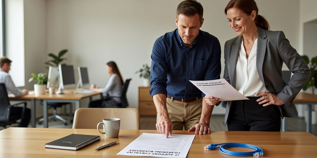 A practical IT support checklist for growing businesses covering help desk, MFA, backups, and network basics to review before downtime hits.