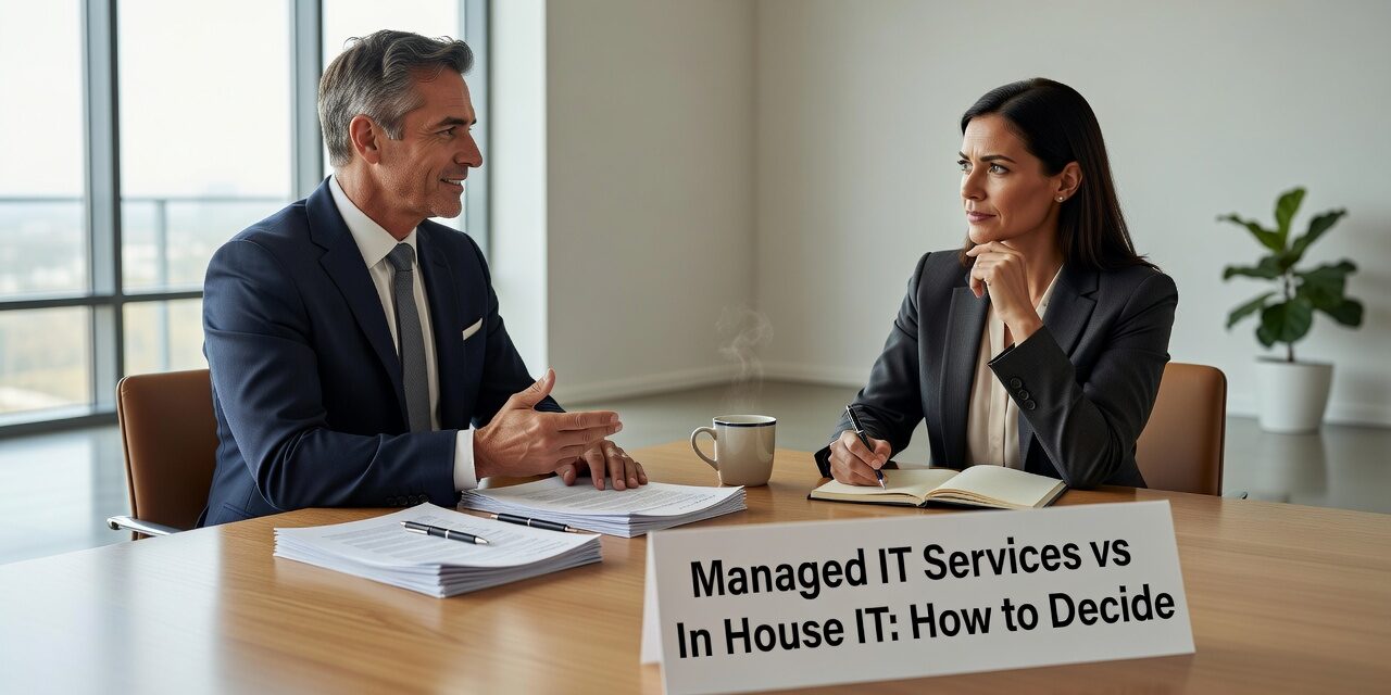 Managed IT Services vs In House IT: How to Decide Featured Image Weighing managed IT services vs in house IT? See where each model works, where it breaks down, and the questions that help you choose.