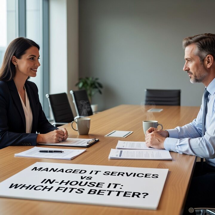 Managed IT Services vs In-House IT: Which Fits Better? Featured Image Comparing managed IT services vs in house IT? See how coverage, cost, security, and downtime risk differ, and how to choose for your team.