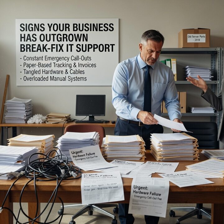 Recurring outages, slow help desk, and untested backups are clues. Learn the signs your business has outgrown break fix IT support and what to do next.