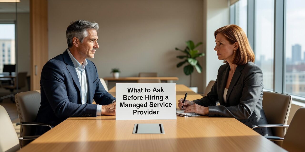 What to Ask Before Hiring a Managed Service Provider Featured Image Planning to outsource IT? Here's what to ask before hiring a managed service provider about support, security, backups, reporting, and switching.